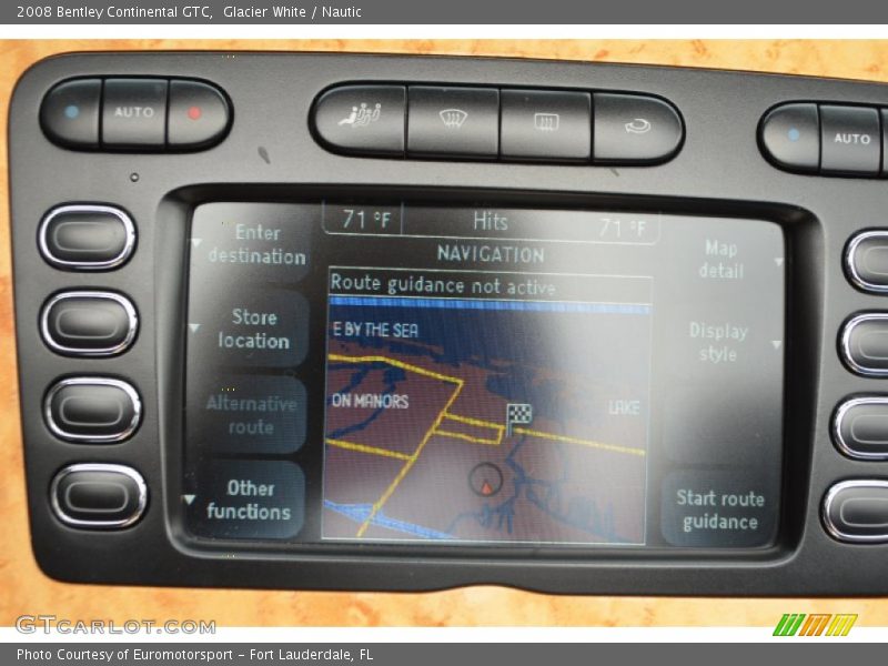 Navigation of 2008 Continental GTC 