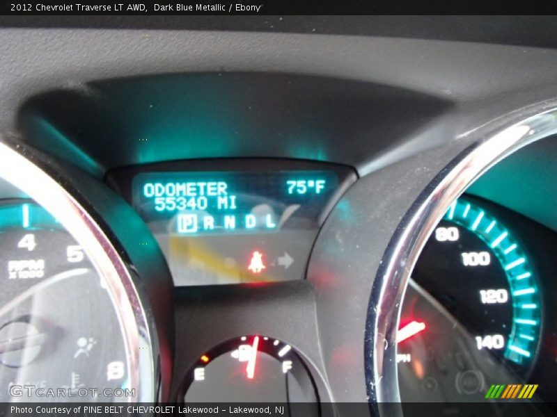 Dark Blue Metallic / Ebony 2012 Chevrolet Traverse LT AWD