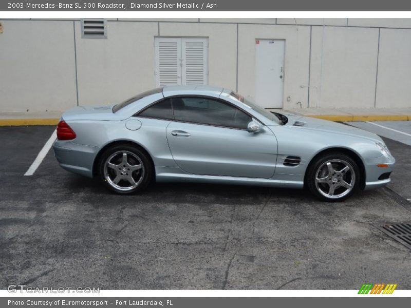 Diamond Silver Metallic / Ash 2003 Mercedes-Benz SL 500 Roadster