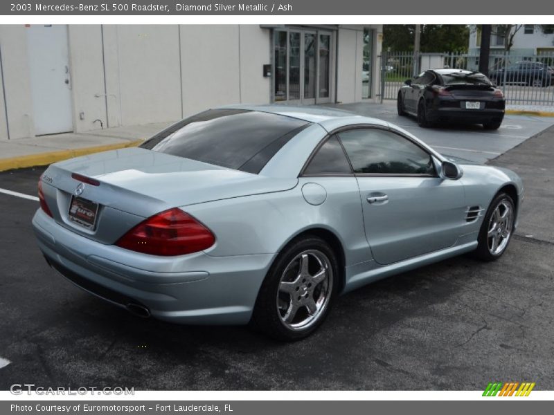 Diamond Silver Metallic / Ash 2003 Mercedes-Benz SL 500 Roadster