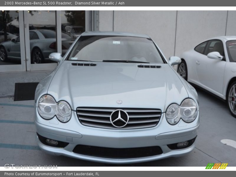 Diamond Silver Metallic / Ash 2003 Mercedes-Benz SL 500 Roadster