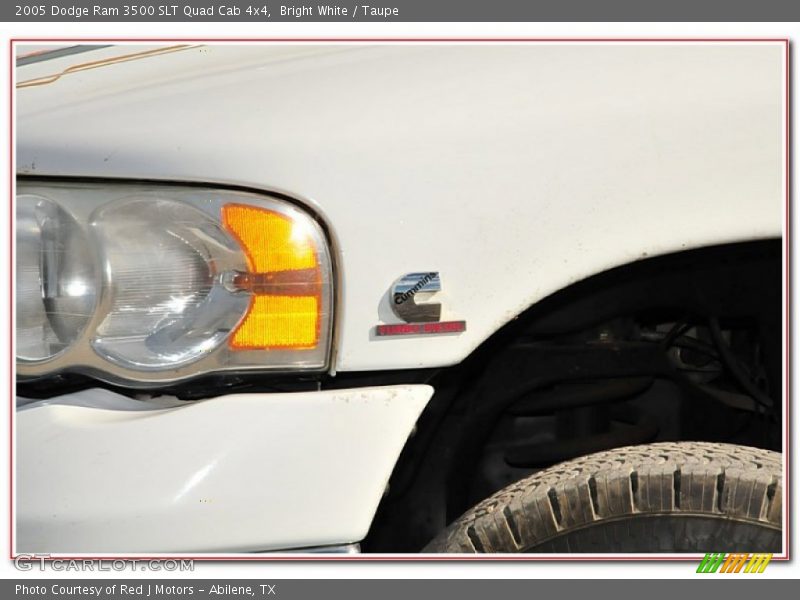 Bright White / Taupe 2005 Dodge Ram 3500 SLT Quad Cab 4x4