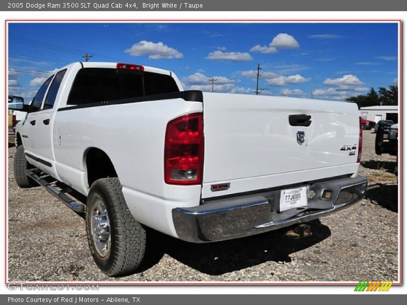 Bright White / Taupe 2005 Dodge Ram 3500 SLT Quad Cab 4x4