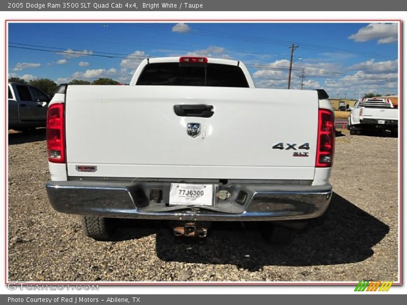 Bright White / Taupe 2005 Dodge Ram 3500 SLT Quad Cab 4x4