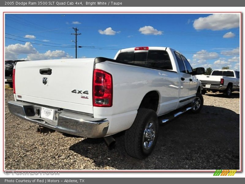 Bright White / Taupe 2005 Dodge Ram 3500 SLT Quad Cab 4x4
