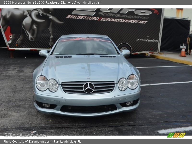 Diamond Silver Metallic / Ash 2003 Mercedes-Benz SL 500 Roadster