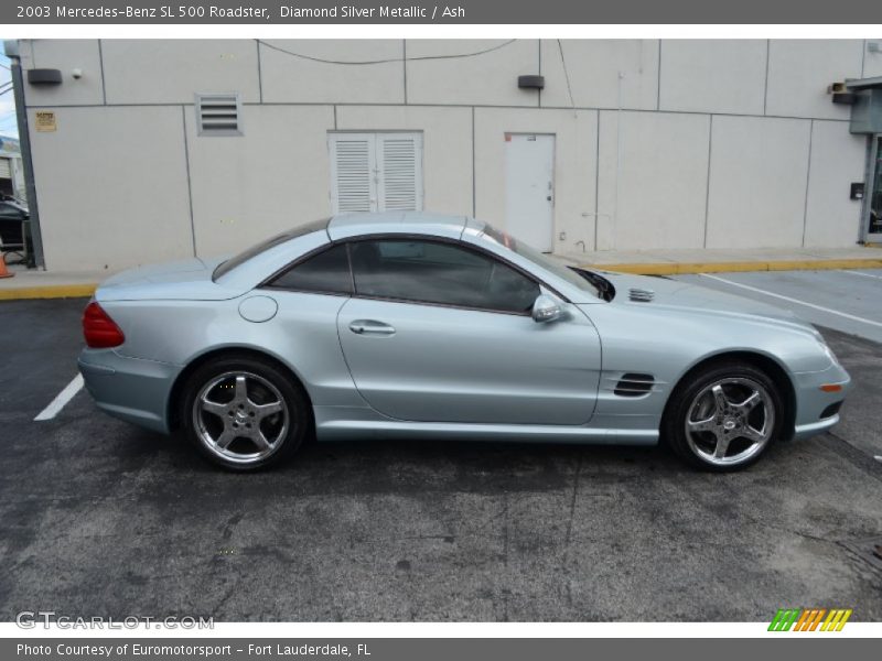 Diamond Silver Metallic / Ash 2003 Mercedes-Benz SL 500 Roadster