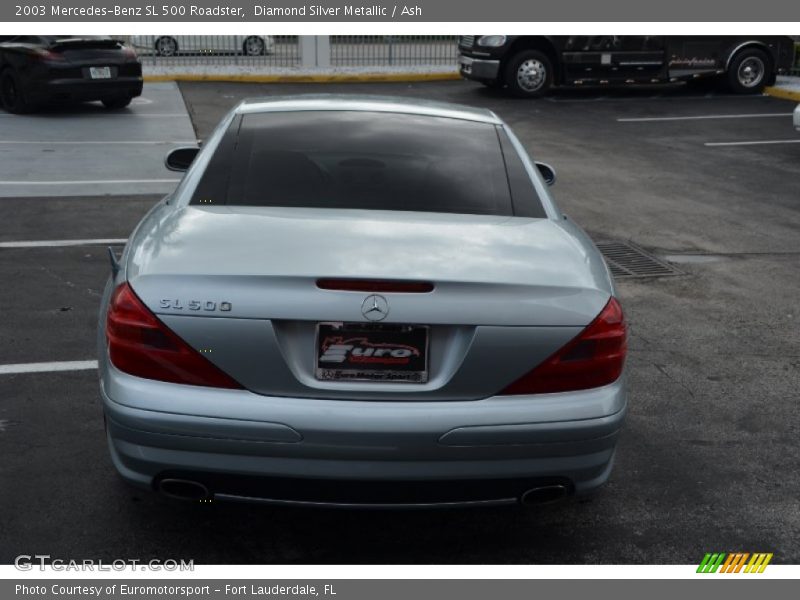 Diamond Silver Metallic / Ash 2003 Mercedes-Benz SL 500 Roadster