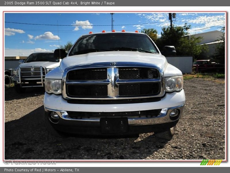 Bright White / Taupe 2005 Dodge Ram 3500 SLT Quad Cab 4x4