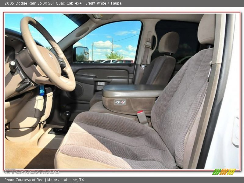 Bright White / Taupe 2005 Dodge Ram 3500 SLT Quad Cab 4x4