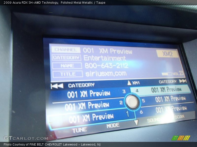 Polished Metal Metallic / Taupe 2009 Acura RDX SH-AWD Technology