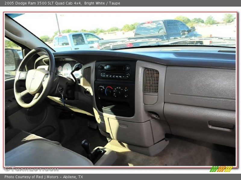 Bright White / Taupe 2005 Dodge Ram 3500 SLT Quad Cab 4x4