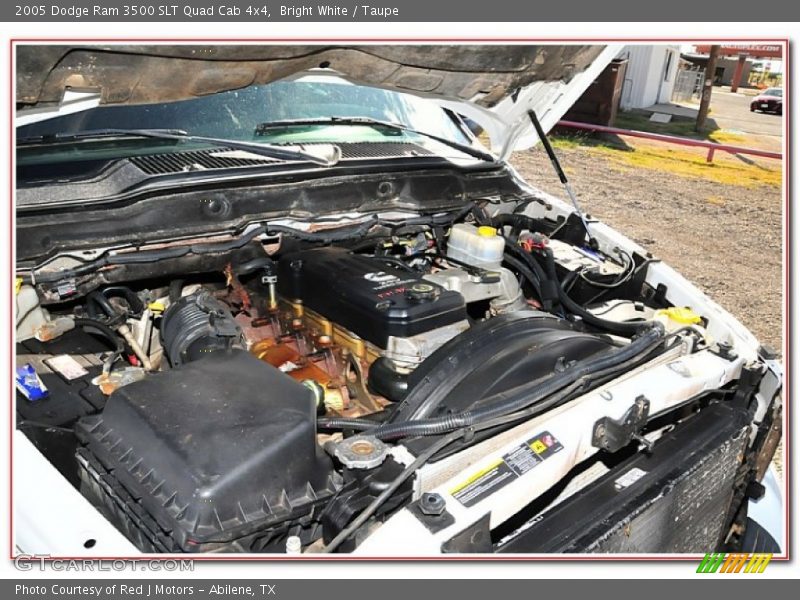 Bright White / Taupe 2005 Dodge Ram 3500 SLT Quad Cab 4x4