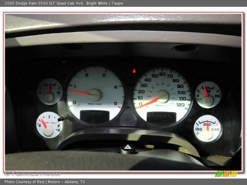 Bright White / Taupe 2005 Dodge Ram 3500 SLT Quad Cab 4x4