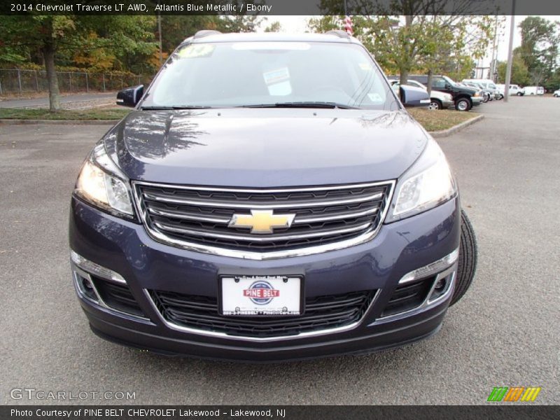 Atlantis Blue Metallic / Ebony 2014 Chevrolet Traverse LT AWD