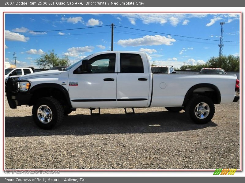 Bright White / Medium Slate Gray 2007 Dodge Ram 2500 SLT Quad Cab 4x4