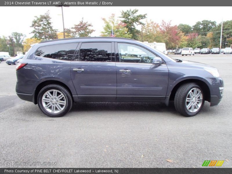 Atlantis Blue Metallic / Ebony 2014 Chevrolet Traverse LT AWD