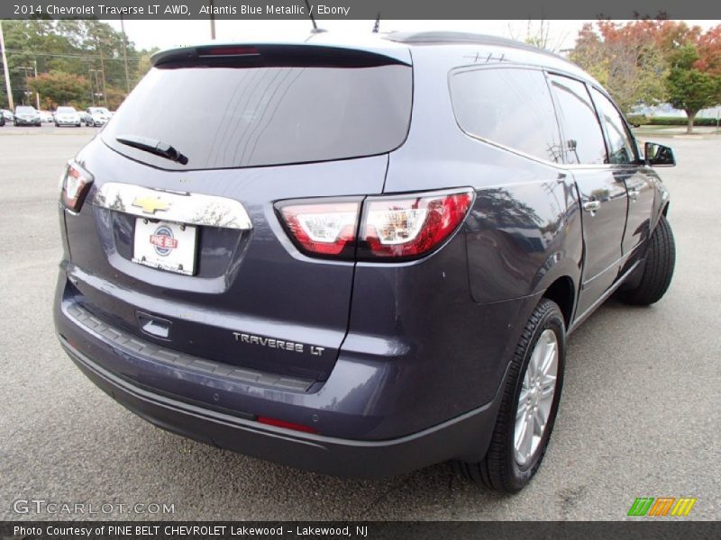 Atlantis Blue Metallic / Ebony 2014 Chevrolet Traverse LT AWD