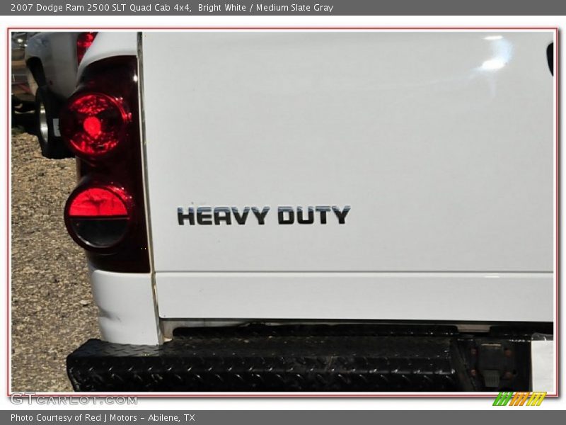 Bright White / Medium Slate Gray 2007 Dodge Ram 2500 SLT Quad Cab 4x4