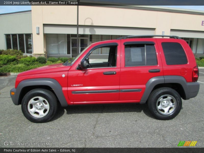 Flame Red / Taupe 2004 Jeep Liberty Sport 4x4