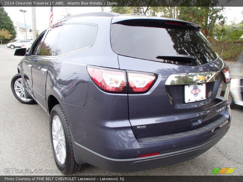 Atlantis Blue Metallic / Ebony 2014 Chevrolet Traverse LT AWD