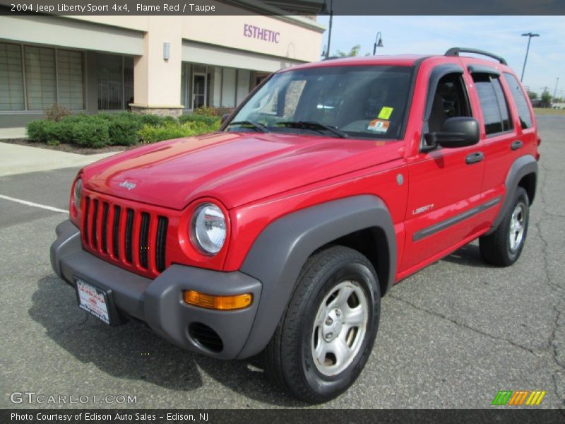 Flame Red / Taupe 2004 Jeep Liberty Sport 4x4