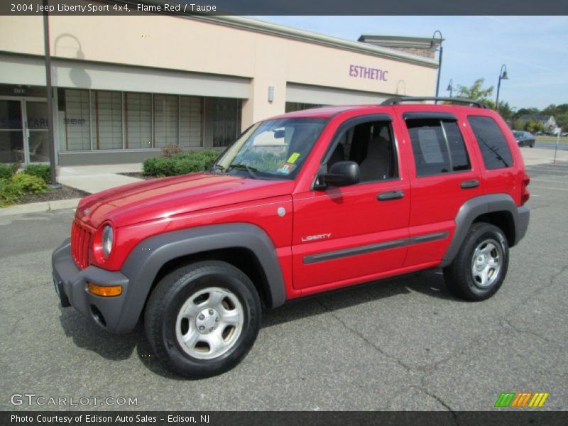 Flame Red / Taupe 2004 Jeep Liberty Sport 4x4