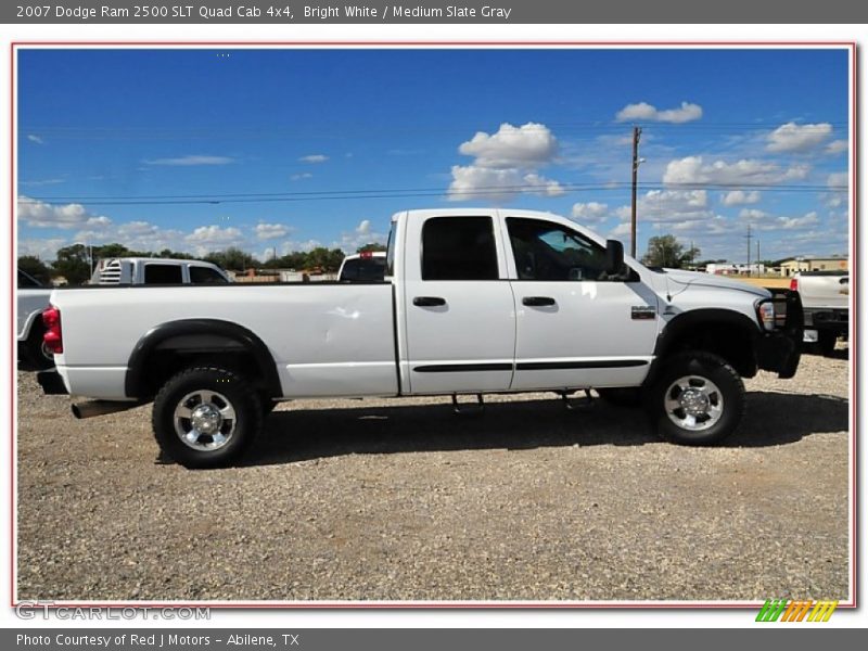 Bright White / Medium Slate Gray 2007 Dodge Ram 2500 SLT Quad Cab 4x4