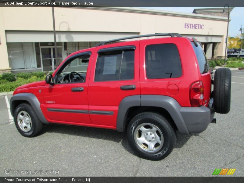Flame Red / Taupe 2004 Jeep Liberty Sport 4x4