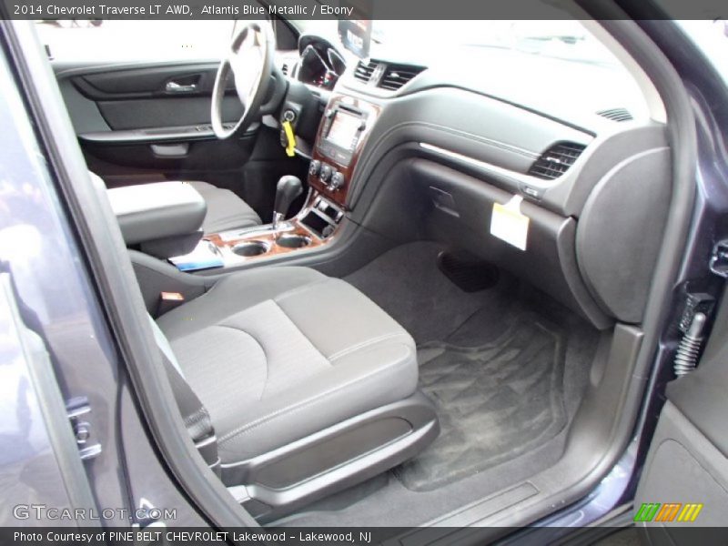 Atlantis Blue Metallic / Ebony 2014 Chevrolet Traverse LT AWD