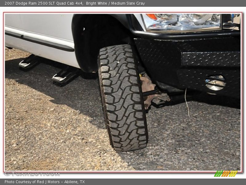 Bright White / Medium Slate Gray 2007 Dodge Ram 2500 SLT Quad Cab 4x4