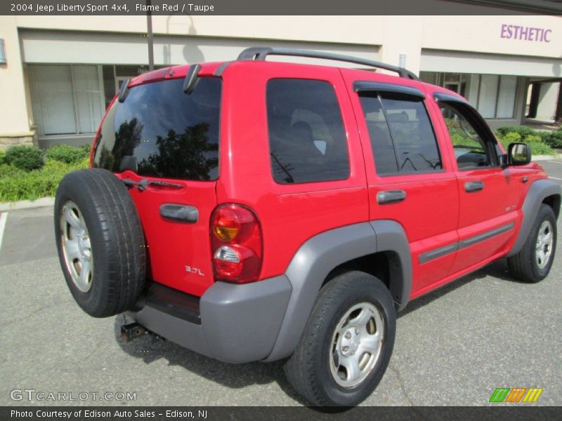 Flame Red / Taupe 2004 Jeep Liberty Sport 4x4
