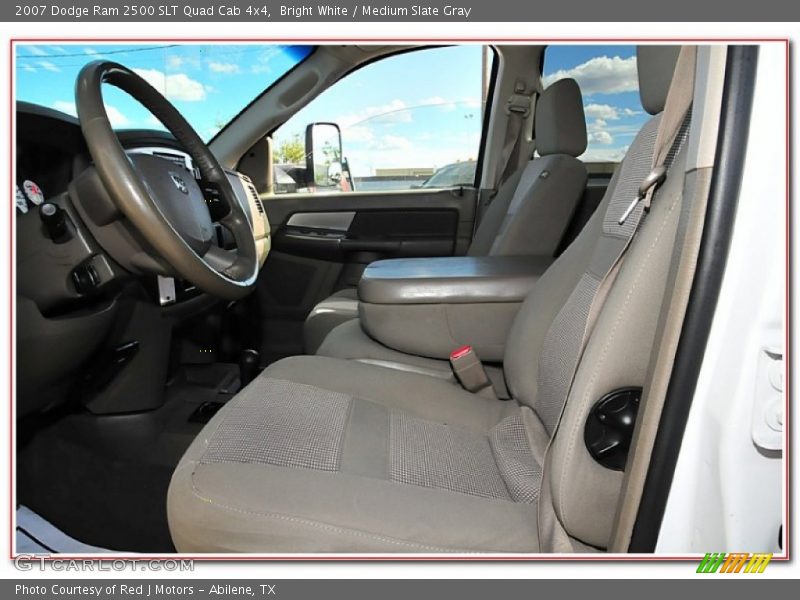 Bright White / Medium Slate Gray 2007 Dodge Ram 2500 SLT Quad Cab 4x4