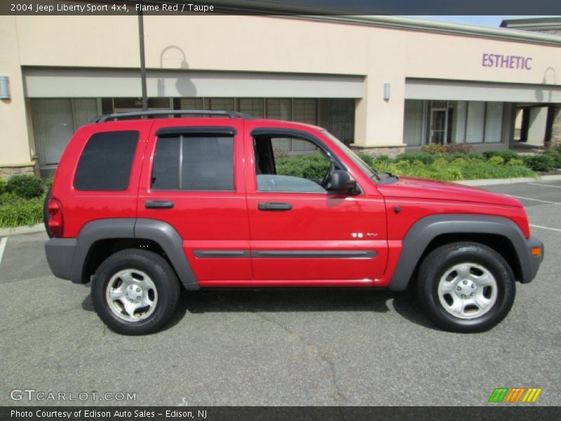 Flame Red / Taupe 2004 Jeep Liberty Sport 4x4