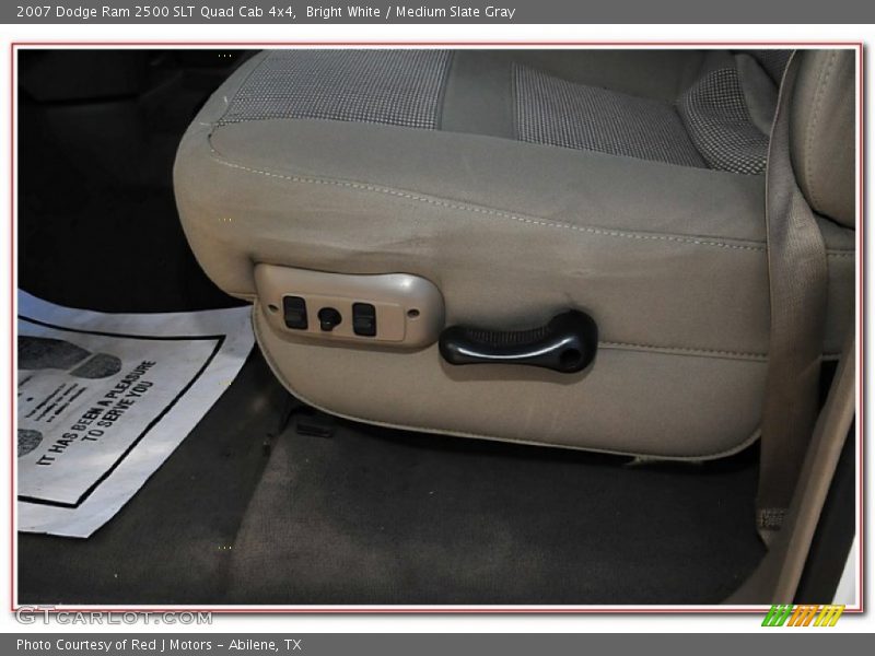 Bright White / Medium Slate Gray 2007 Dodge Ram 2500 SLT Quad Cab 4x4