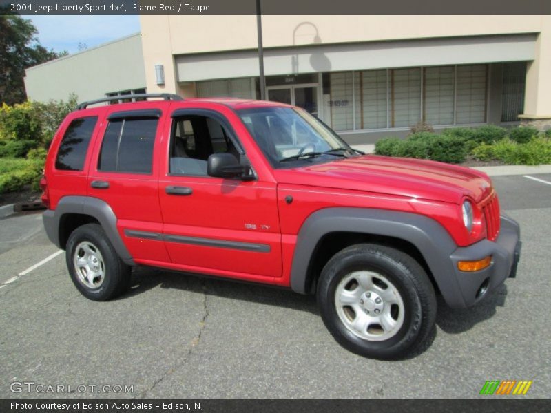 Flame Red / Taupe 2004 Jeep Liberty Sport 4x4