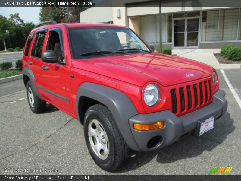 Flame Red / Taupe 2004 Jeep Liberty Sport 4x4