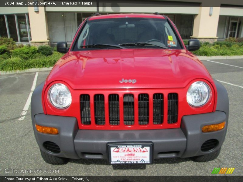 Flame Red / Taupe 2004 Jeep Liberty Sport 4x4