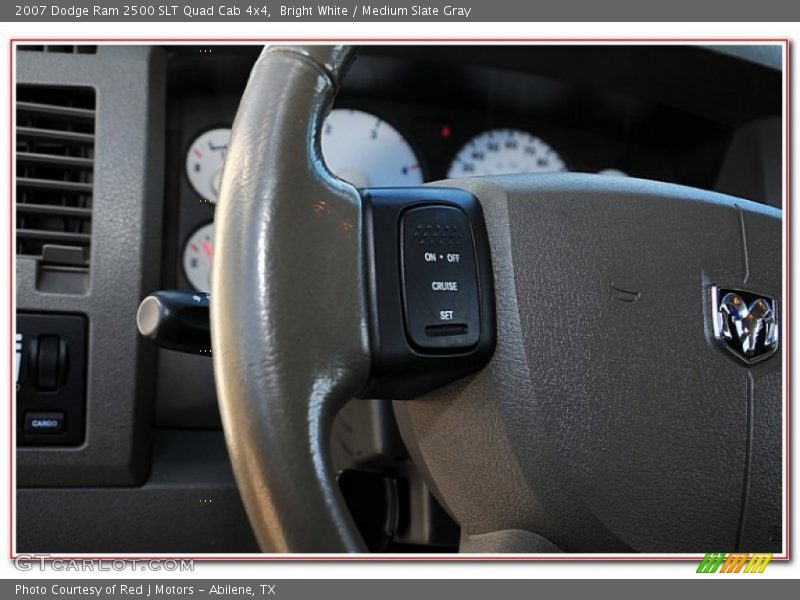 Bright White / Medium Slate Gray 2007 Dodge Ram 2500 SLT Quad Cab 4x4