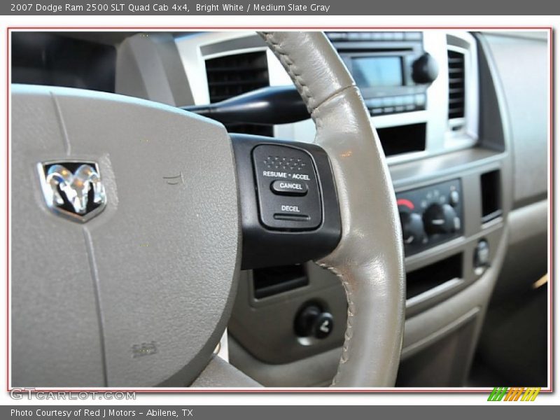 Bright White / Medium Slate Gray 2007 Dodge Ram 2500 SLT Quad Cab 4x4