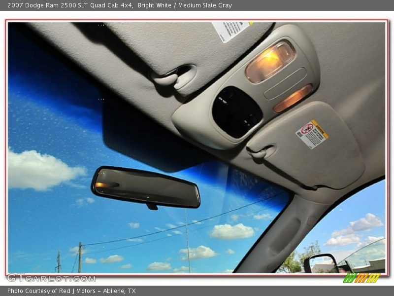 Bright White / Medium Slate Gray 2007 Dodge Ram 2500 SLT Quad Cab 4x4