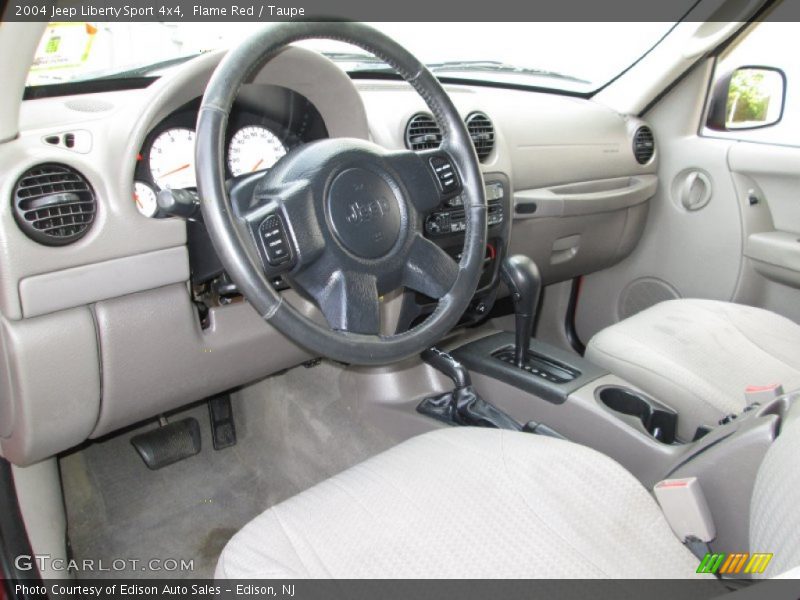 Flame Red / Taupe 2004 Jeep Liberty Sport 4x4