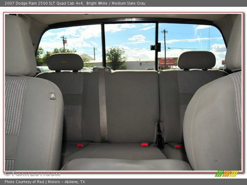 Bright White / Medium Slate Gray 2007 Dodge Ram 2500 SLT Quad Cab 4x4