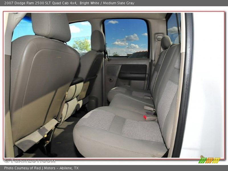 Bright White / Medium Slate Gray 2007 Dodge Ram 2500 SLT Quad Cab 4x4