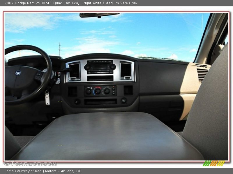 Bright White / Medium Slate Gray 2007 Dodge Ram 2500 SLT Quad Cab 4x4