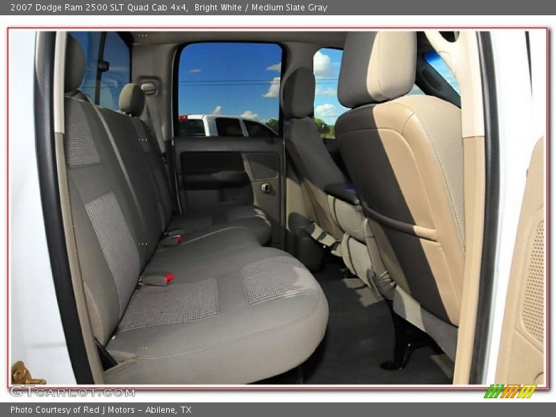 Bright White / Medium Slate Gray 2007 Dodge Ram 2500 SLT Quad Cab 4x4