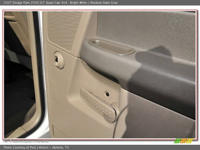 Bright White / Medium Slate Gray 2007 Dodge Ram 2500 SLT Quad Cab 4x4