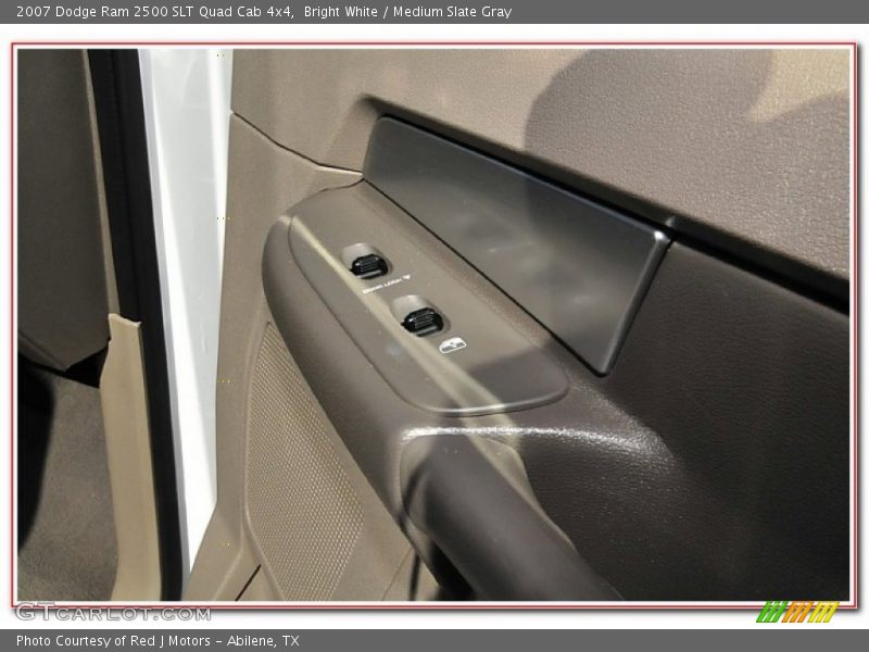 Bright White / Medium Slate Gray 2007 Dodge Ram 2500 SLT Quad Cab 4x4