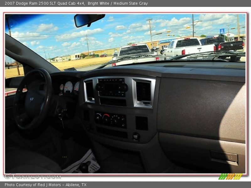 Bright White / Medium Slate Gray 2007 Dodge Ram 2500 SLT Quad Cab 4x4