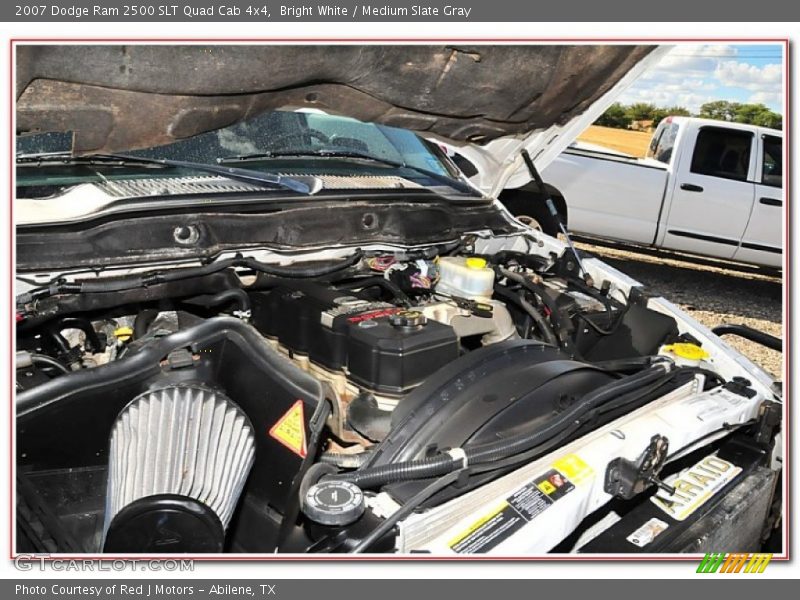 Bright White / Medium Slate Gray 2007 Dodge Ram 2500 SLT Quad Cab 4x4
